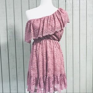 ❌SOLD❌Love, Fire Womens Lace Shoulder Dress